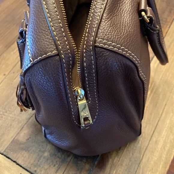 Lauren Ralph Lauren Brown Leather Doctor Handbag - Picture 4 of 6